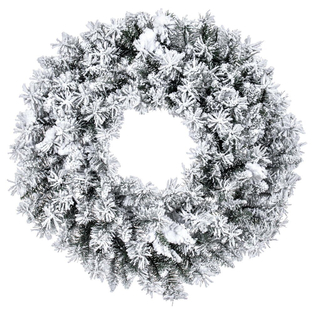 Vickerman Flocked Utica Fir Artificial Wreath 