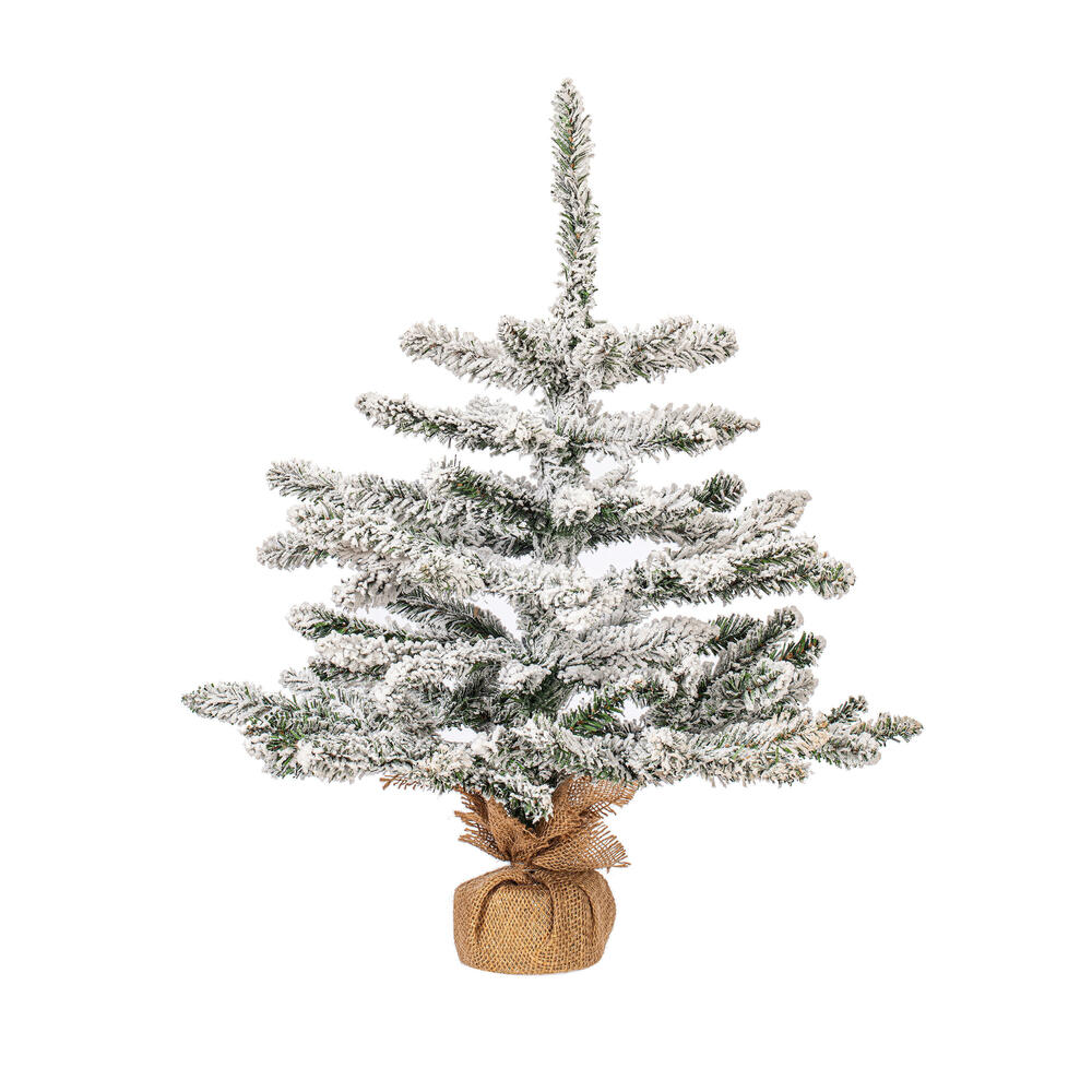 Vickerman Flocked Anoka Pine Tabletop Artificial Christmas Tree