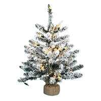 Vickerman Flocked Anoka Pine Tabletop Artificial Christmas Tree