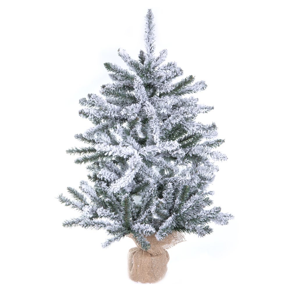Vickerman Flocked Anoka Pine Tabletop Artificial Christmas Tree