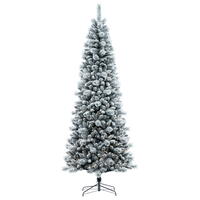 Vickerman Flocked White Pine Slim Artificial Christmas Tree