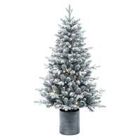 Vickerman Frosted Potted Spruce Artificial Christmas Tree