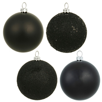 8" Black 4 Finish Ball Asst Drilled 4/Bg