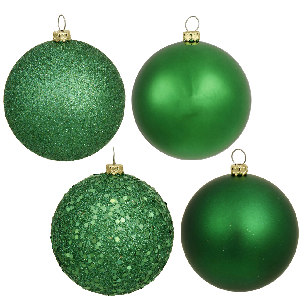 Vickerman 6" 4-Finish Ball Ornament Assorted Set