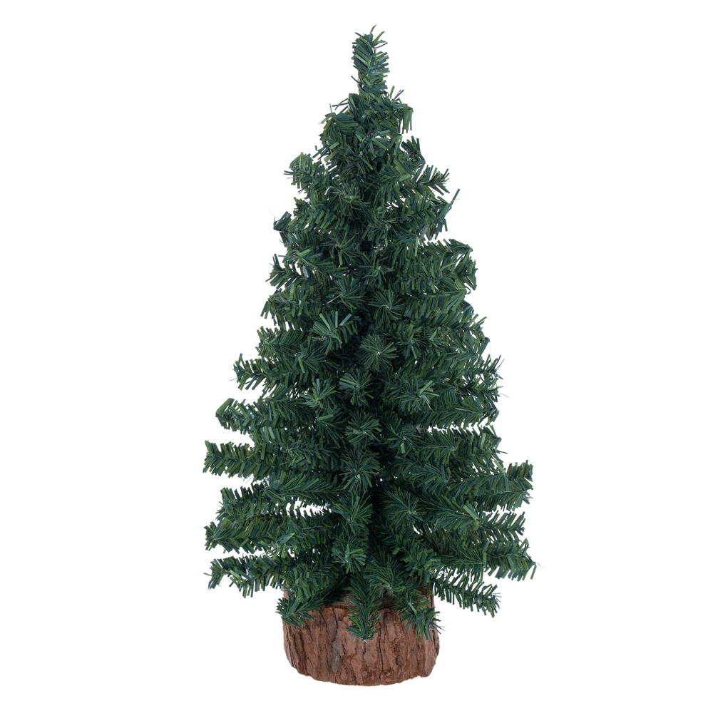 Vickerman Mini Pine Ariticial Christmas Tree with Wood Base