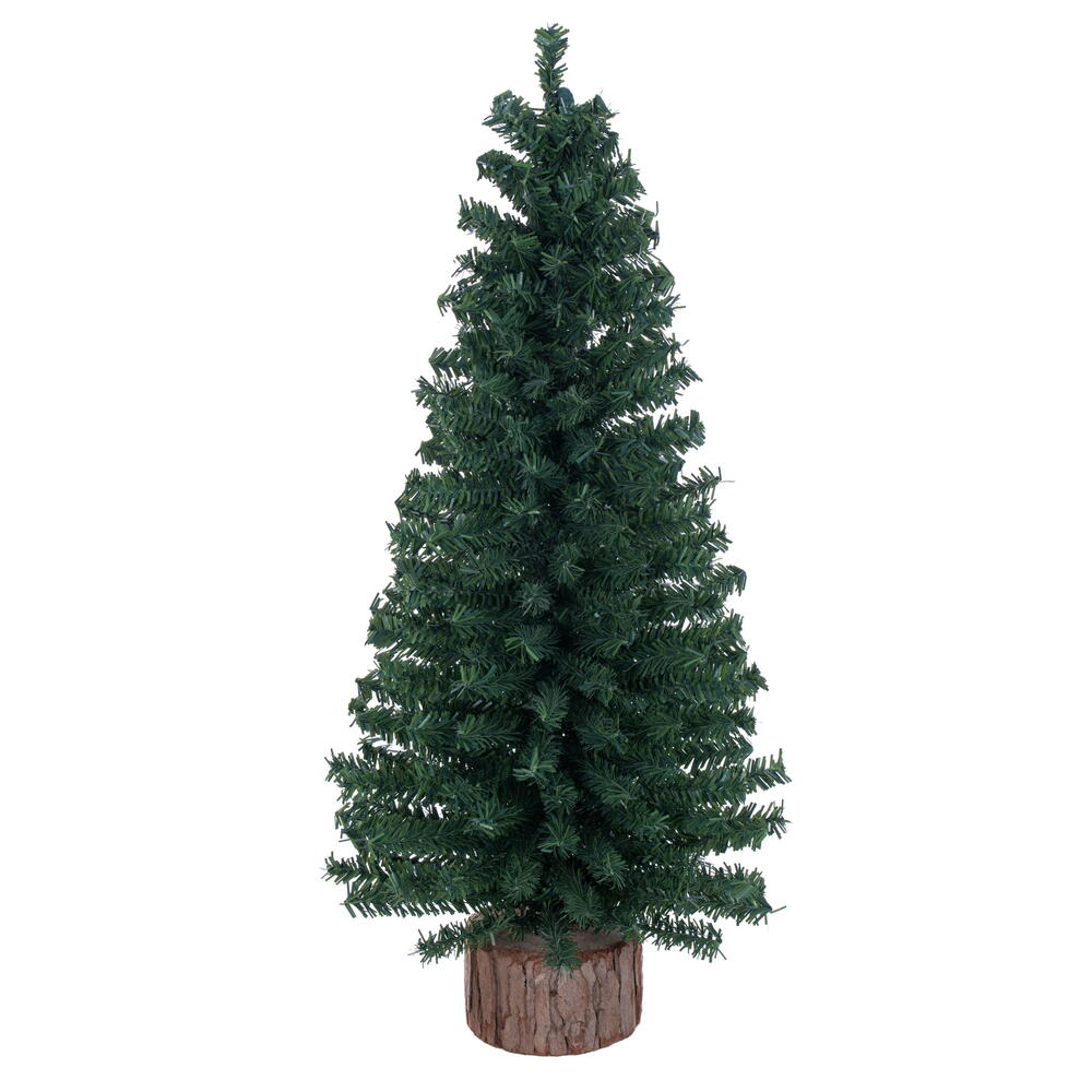 Vickerman Mini Pine Ariticial Christmas Tree with Wood Base