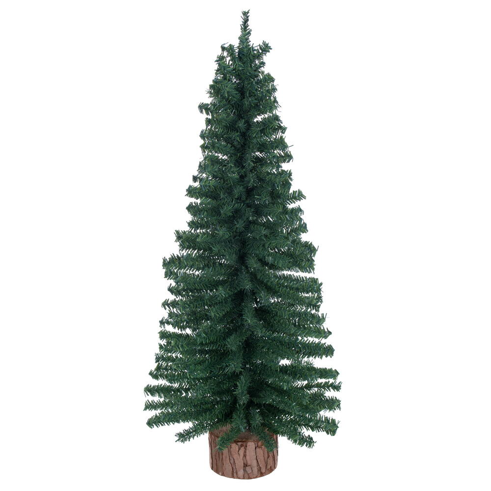 Vickerman Mini Pine Ariticial Christmas Tree with Wood Base