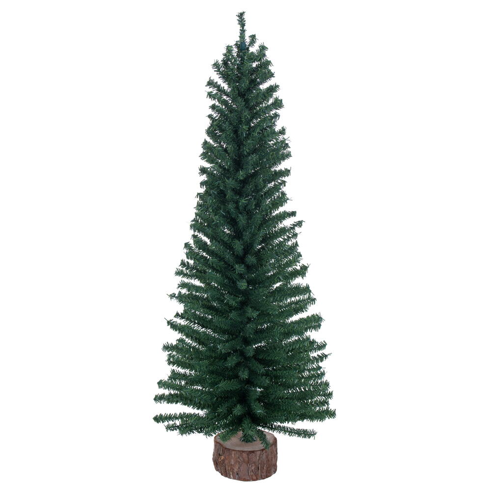 Vickerman Mini Pine Ariticial Christmas Tree with Wood Base