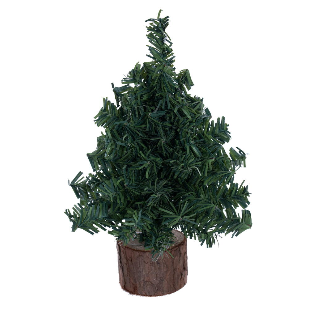 Vickerman Mini Pine Ariticial Christmas Tree with Wood Base