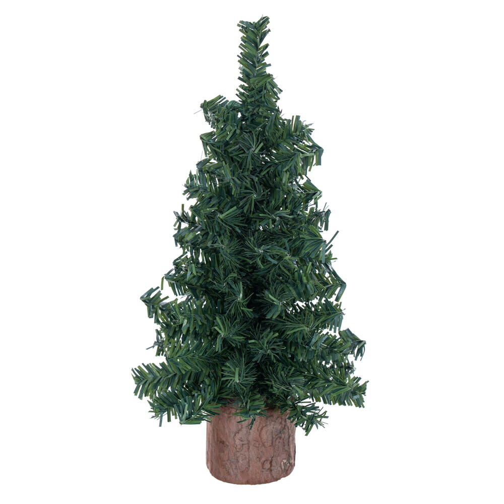 Vickerman Mini Pine Ariticial Christmas Tree with Wood Base