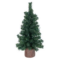 Vickerman Mini Pine Ariticial Christmas Tree with Wood Base