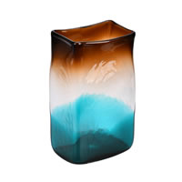Vickerman Burnt Sienna Rectangle Glass Vase