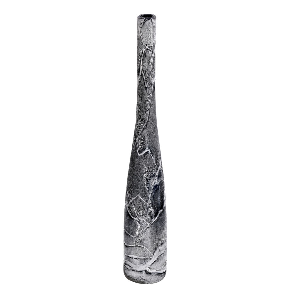 Vickerman Charcoal Swirl Glass Vase