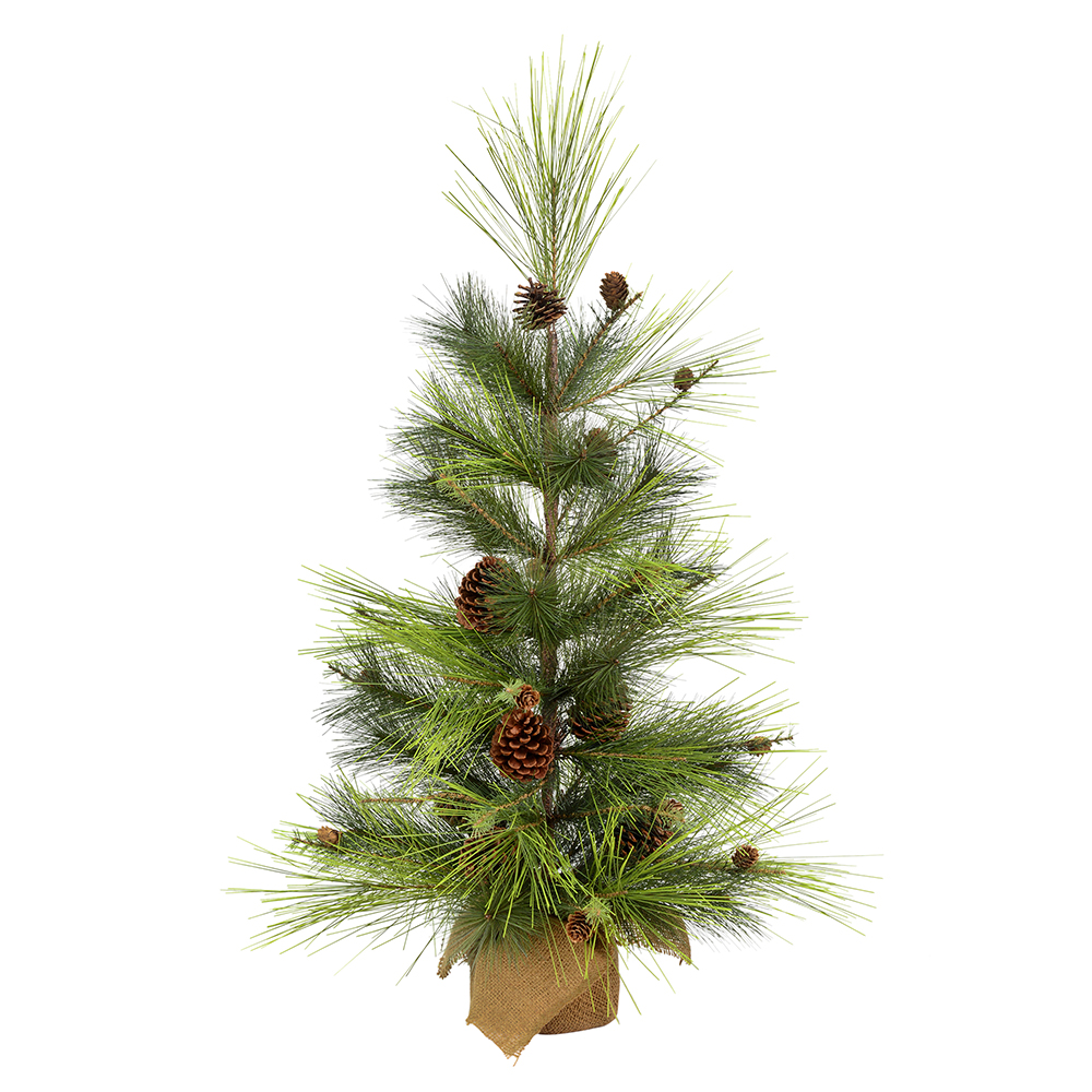 Vickerman Larkspur Pine Artificial Christmas Tree with Burlap Base