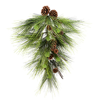 Vickerman Boulder Pine Artificial Christmas Teardrop