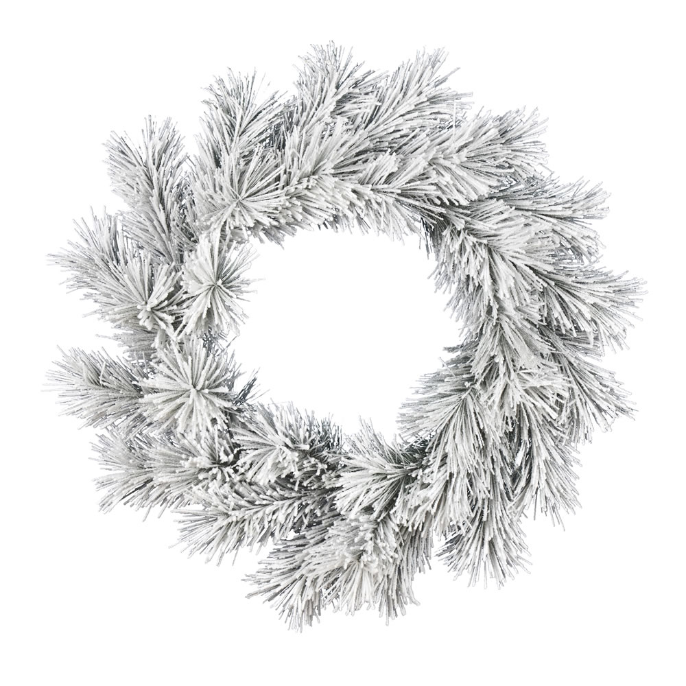 Vickerman Frosted Beckett Pine Artificial Christmas Wreath
