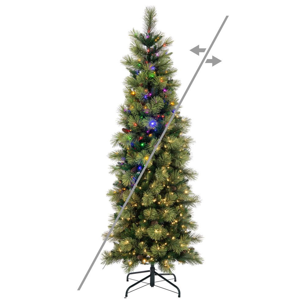 Vickerman Slim Emerald Mixed Fir Artificial Christmas Tree