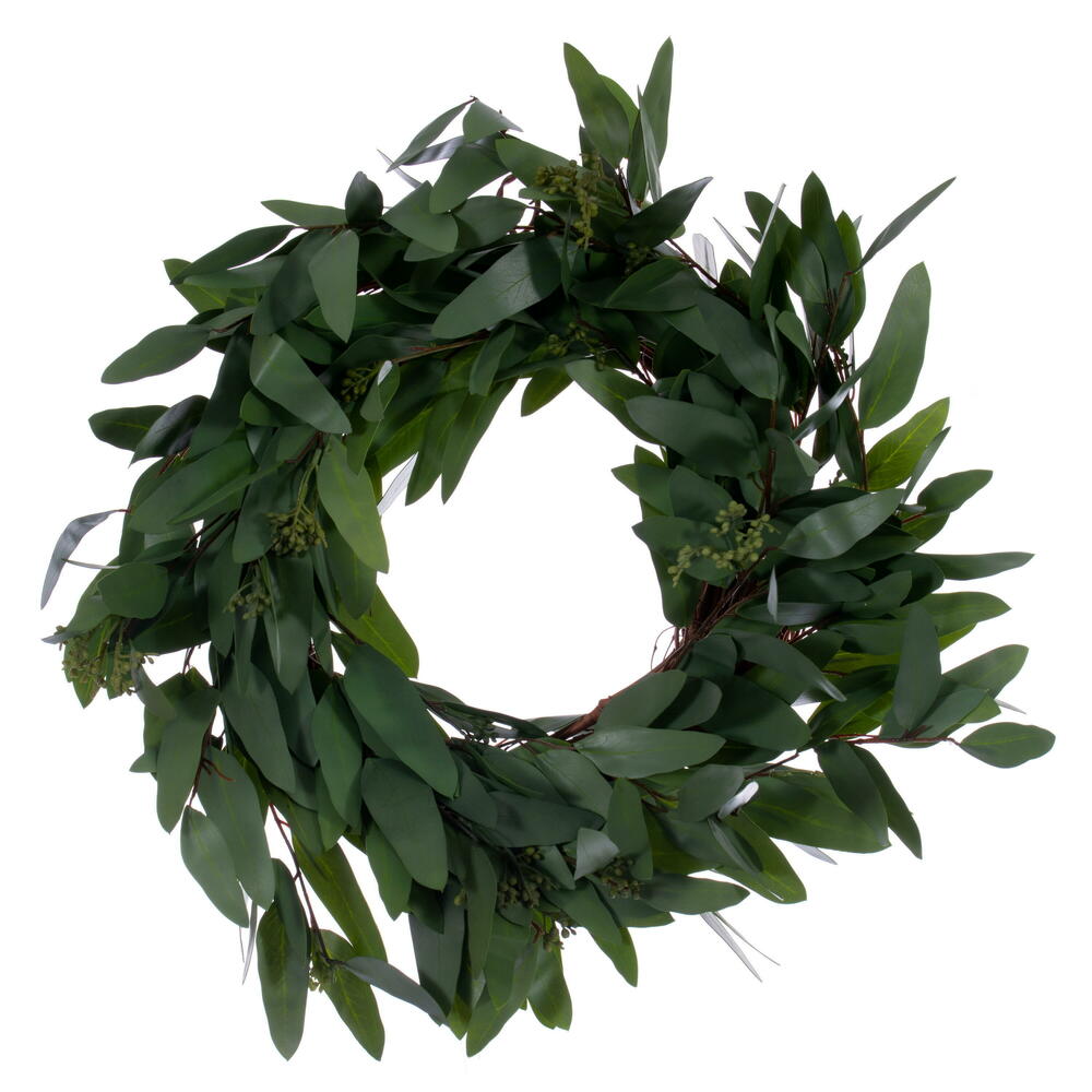 Vickerman Artificial Green Seeded Willow Eucalyptus Collection