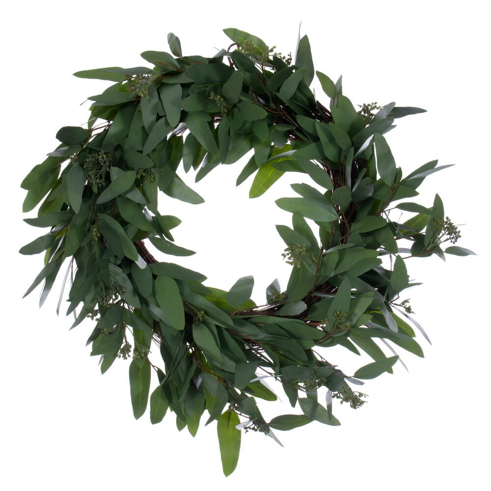 Vickerman Artificial Green Seeded Willow Eucalyptus Collection