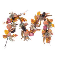 Vickerman Orange Pumpkin Eucalyptus Pinecone Accent