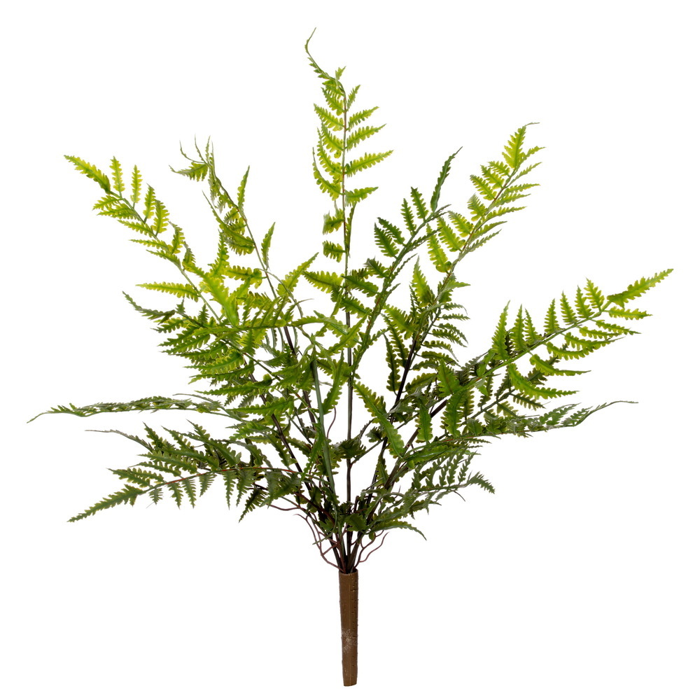 25" Green Bracken Fern Bush UV 2/Bag