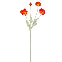 Vickerman 24" Poppy Spray Fresh Touch 4/Bag