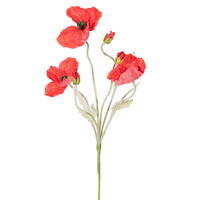 Vickerman 27" Poppy Spray 2/Bag