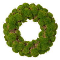 15" Faux Moss Pod Wreath