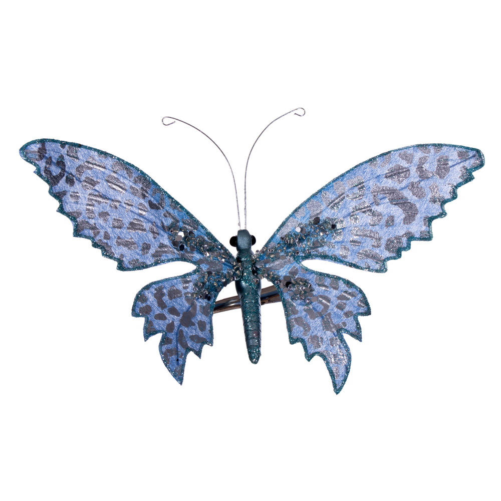 Vickerman 7.5" Glitter Butterfly Clip
