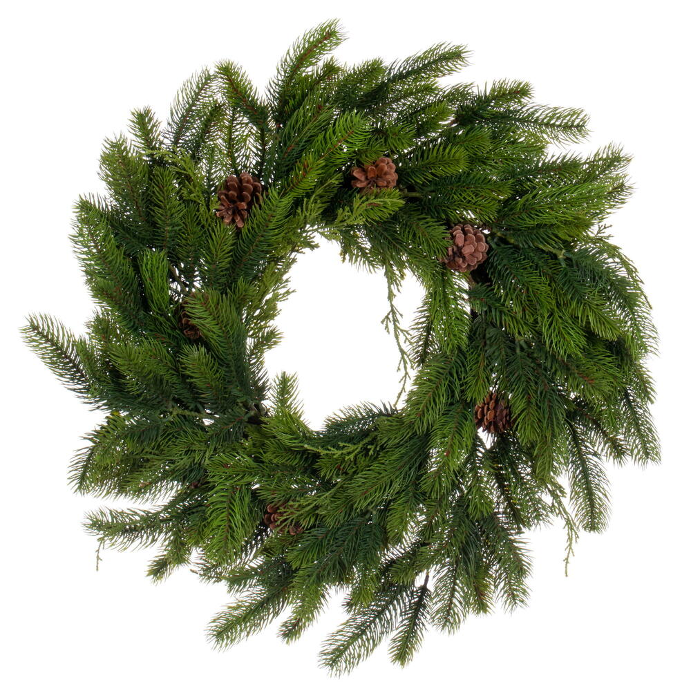 Vickerman Holiday Pine Wreath with Cones