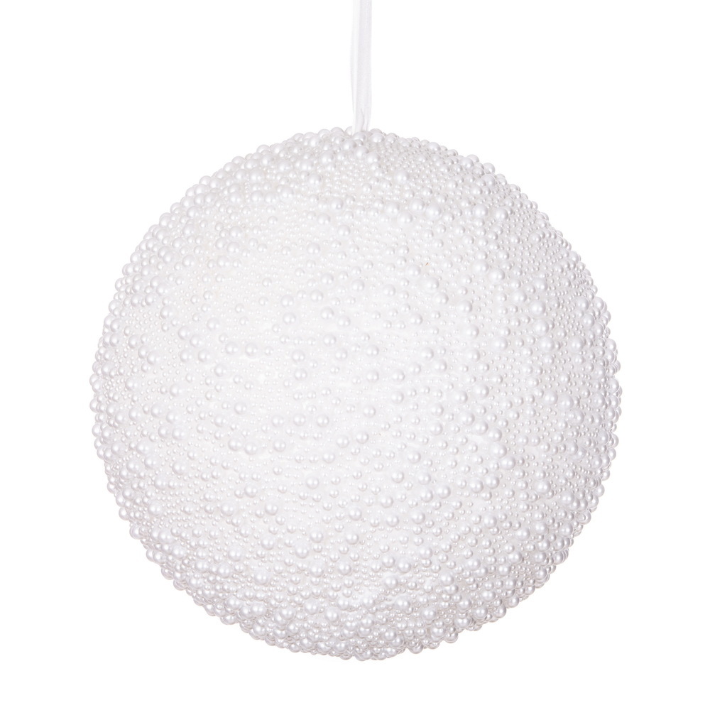 Vickerman White Pearl Ball Ornament