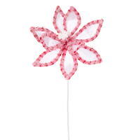 22" White/Pink/Red Pepper 12" Flwr 3/Bag