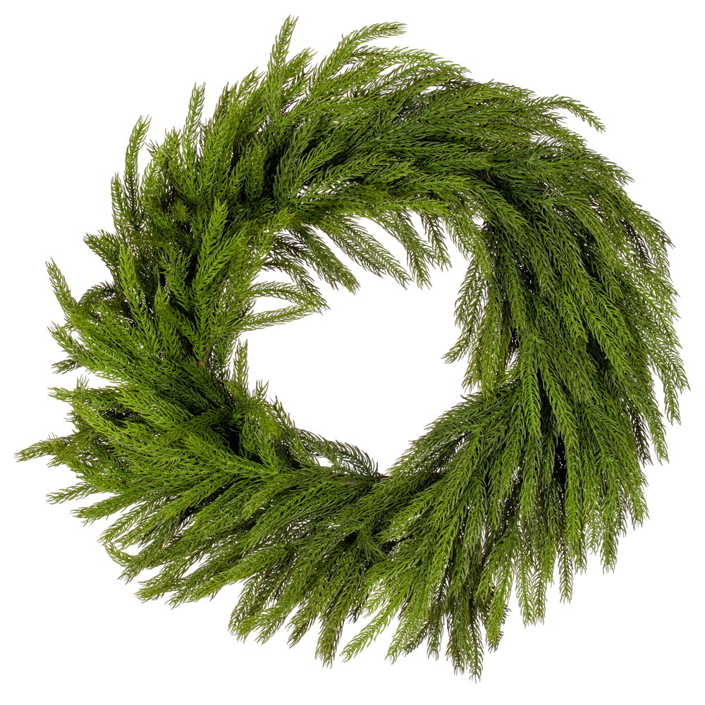28" Green Norfolk Pine Wreath
