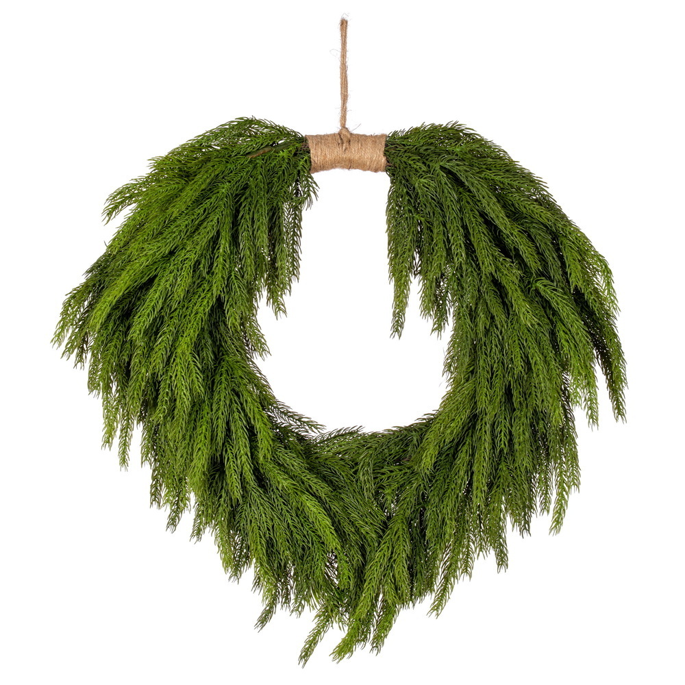 Vickerman Artificial Norfolk Pine Heart Wreath