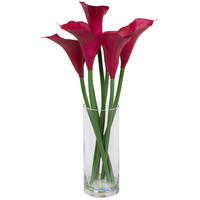 24" Purple Calla Lilies in Acrylic Water