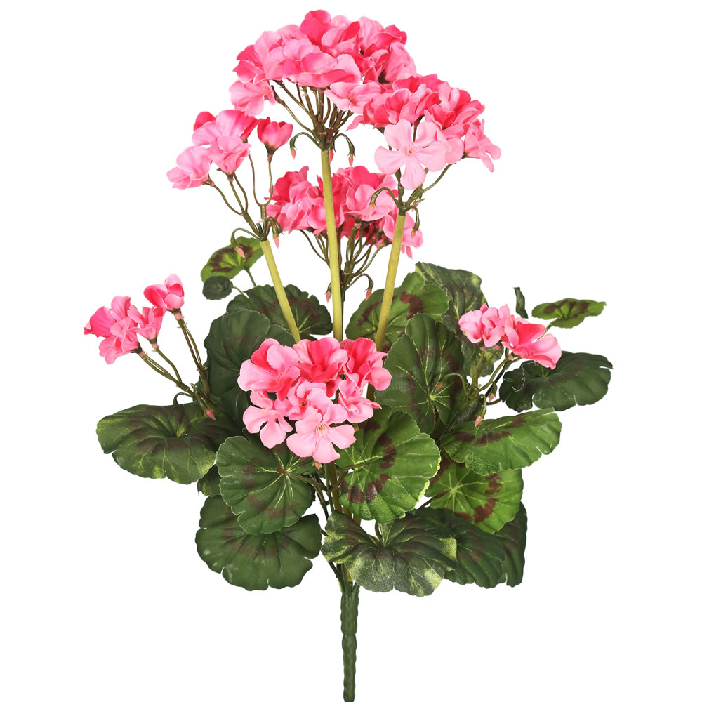 Vickerman 20" Artificial Geranium Bush, 4 per Pack