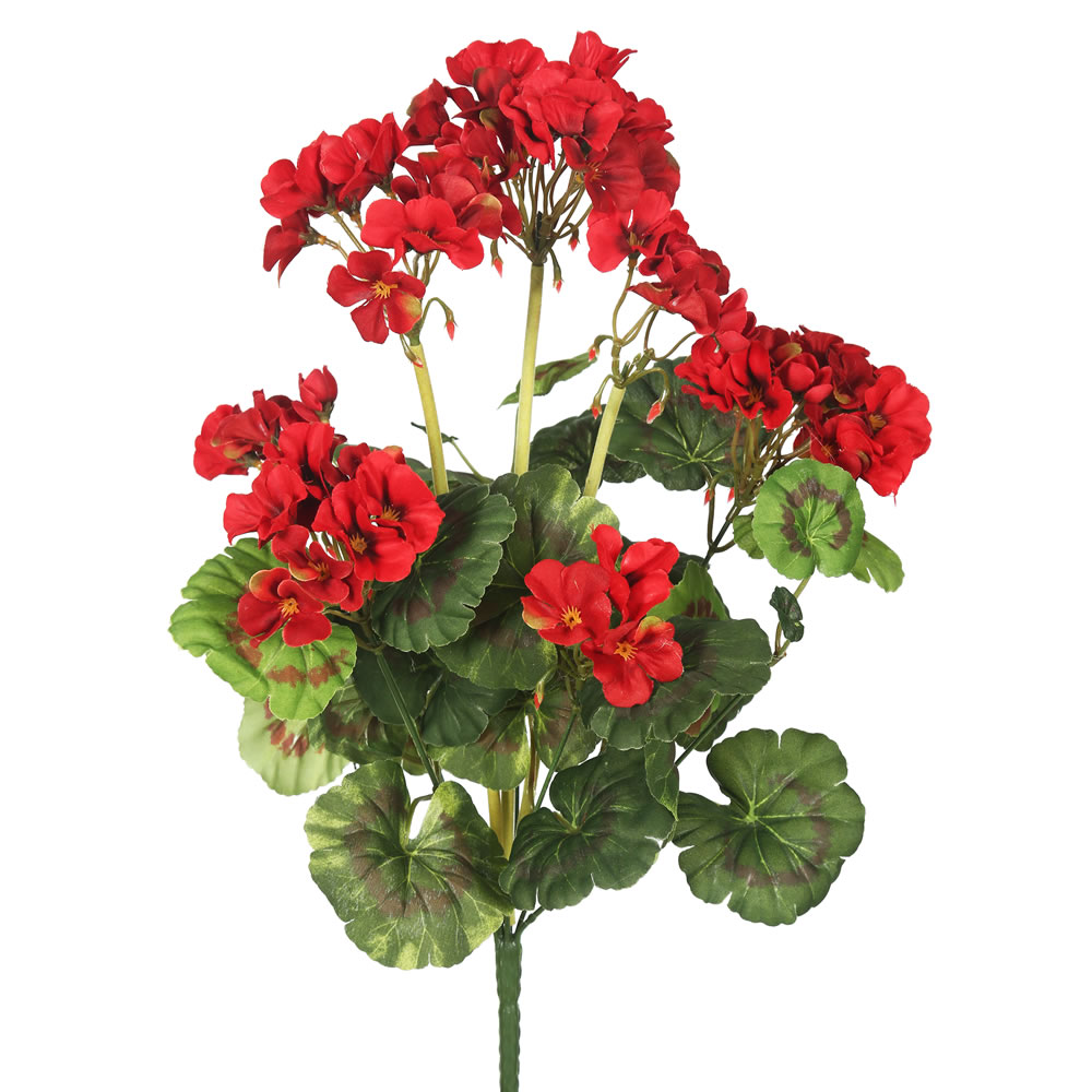 Vickerman 20" Artificial Geranium Bush, 4 per Pack
