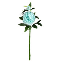 24" Blue Peony W/2 Blooms 3/pk