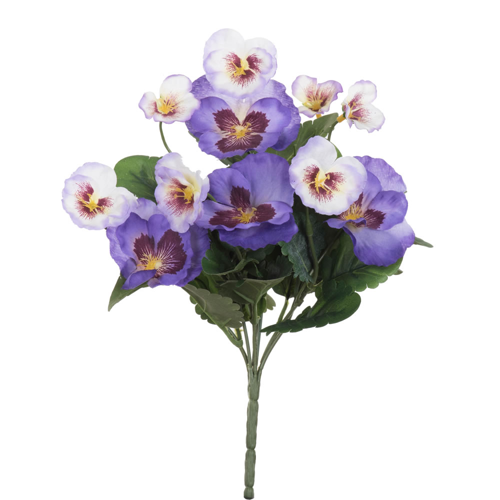Vickerman Artificial Pansy Bush