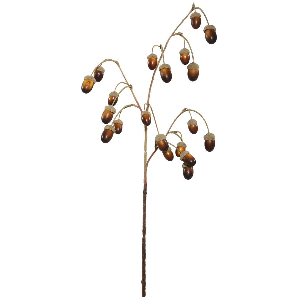 Vickerman Artificial Green and Brown Acorn Spray