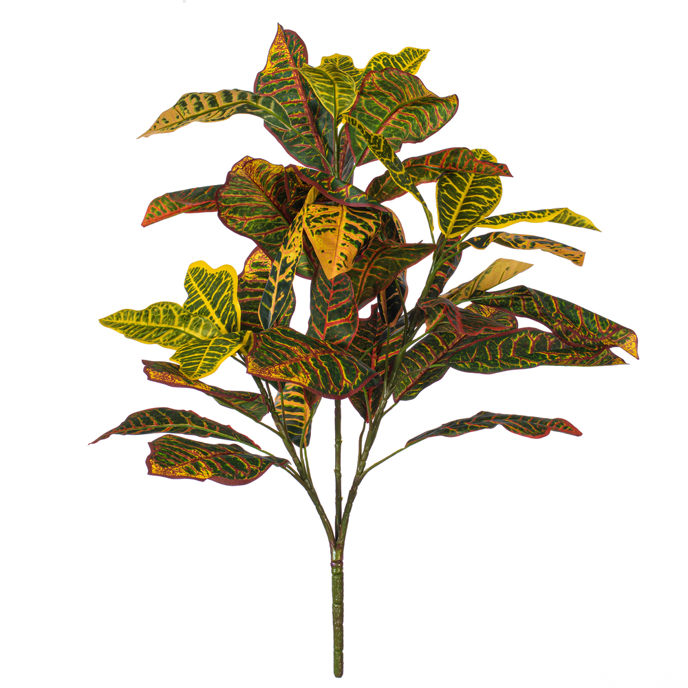 Vickerman Artificial Green and Orange Croton Plant