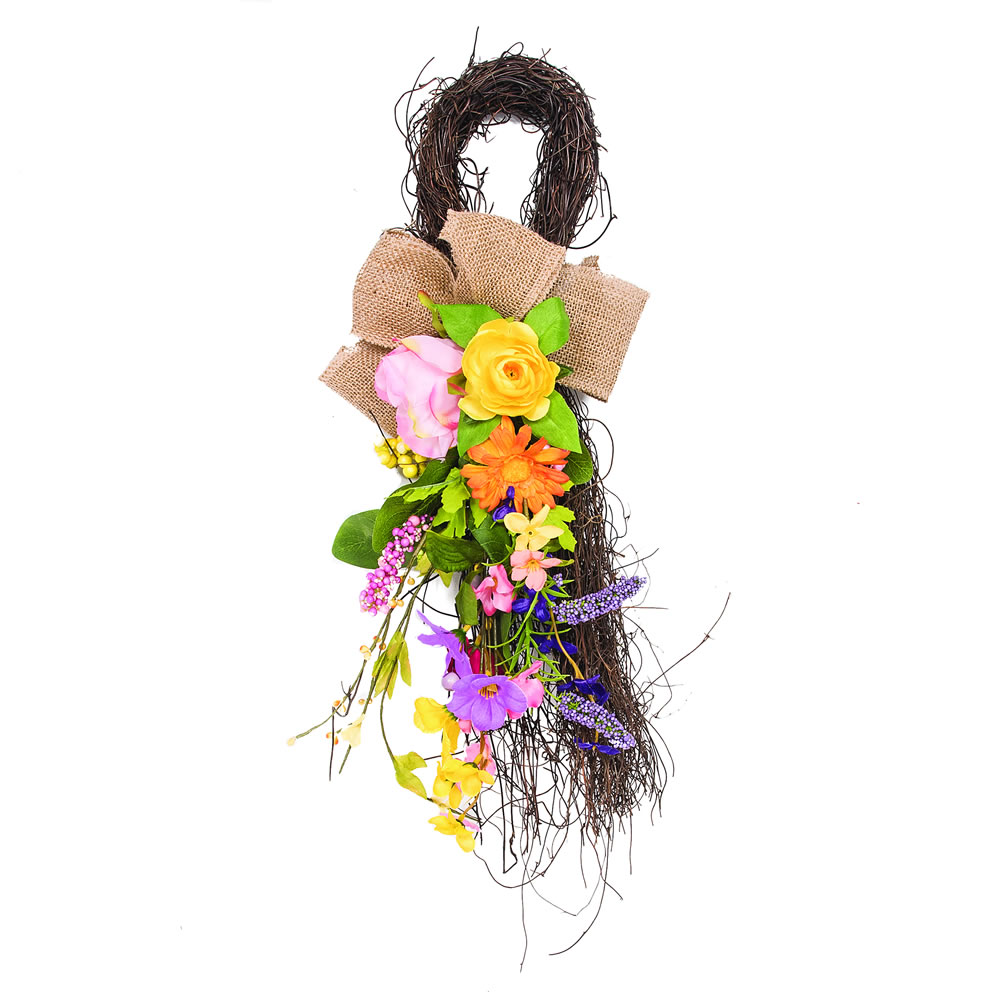28" Bright Mixed Floral Teardrop