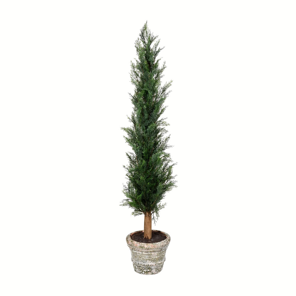 Vickerman Artificial Potted Cedar Tree Full