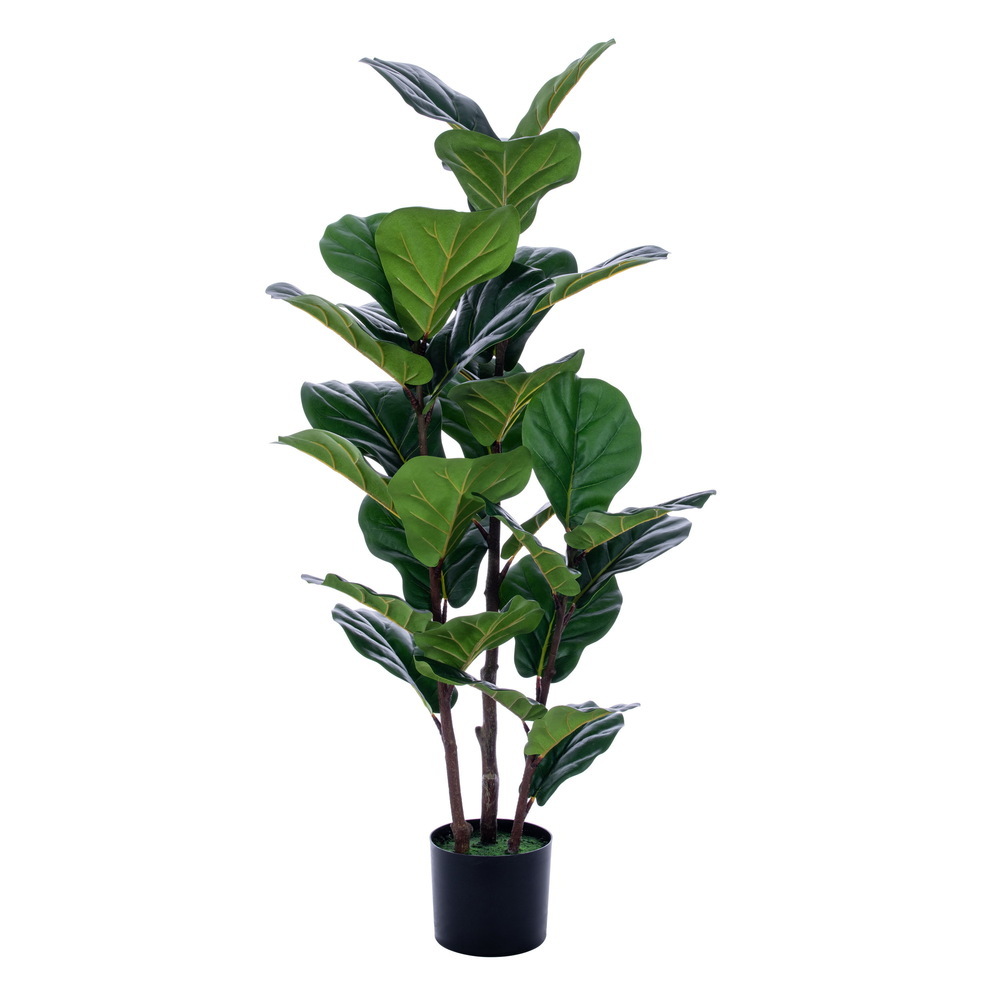 Vickerman Artificial Potted Green Fiddle Leaf Tree
