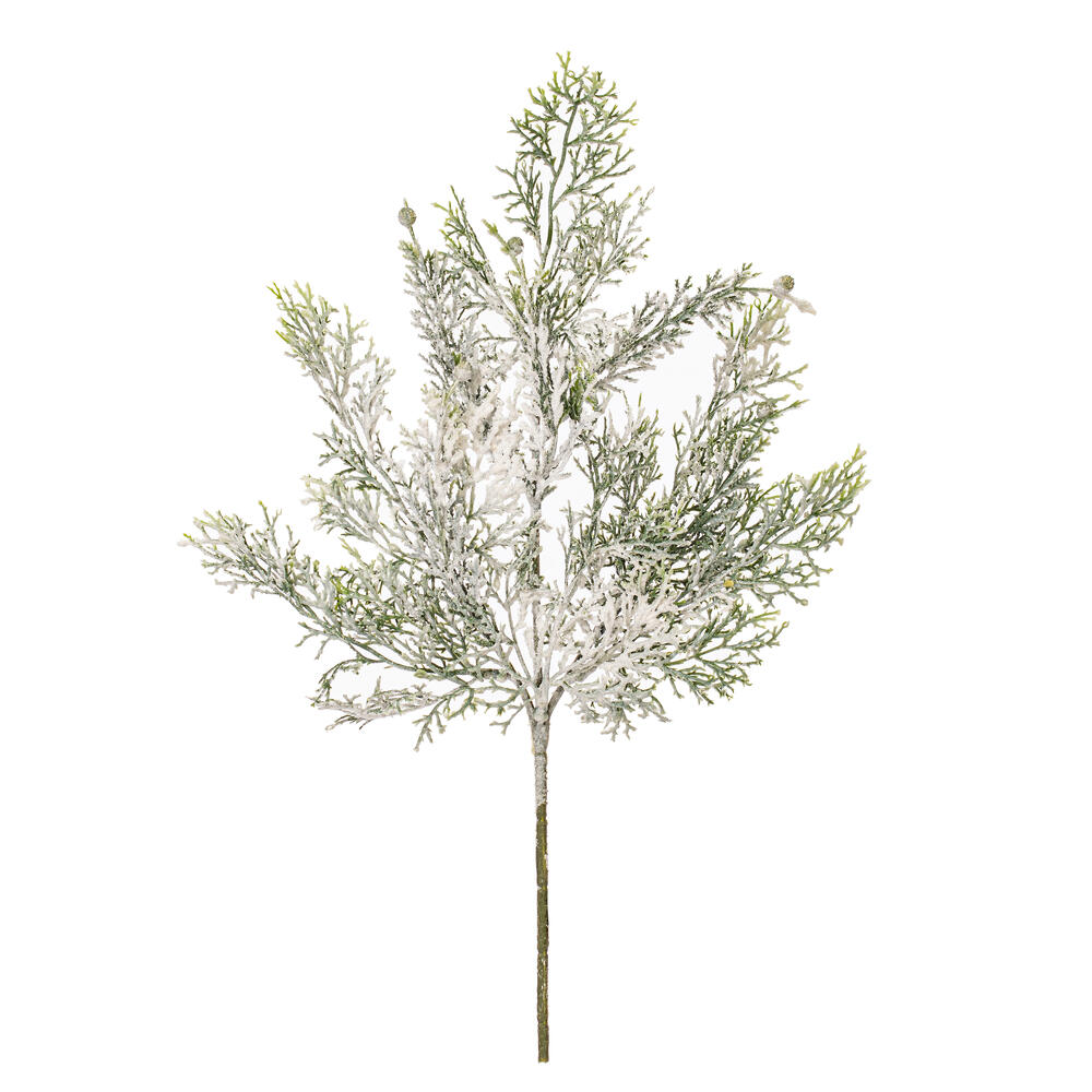 Vickerman Artificial Snowy Cedar Spray