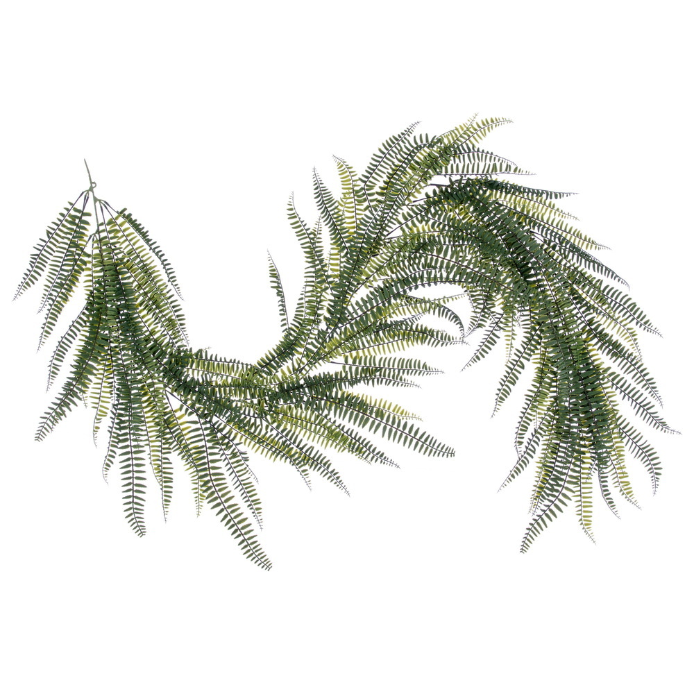 72" Green Fern Garland UV FR