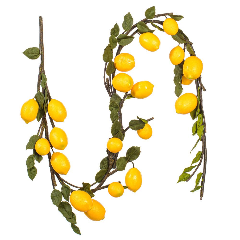 Vickerman Artificial Green and Yellow Lemon Garland