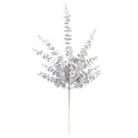 28" Silvr Eucalyptus Glitter Spray 2/Bag
