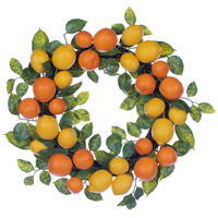 20" Lemon, Orange, & Salal Leaf Wreath