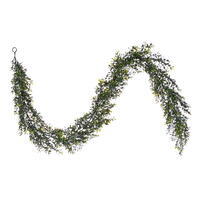6' Green Boxwood Garland UV
